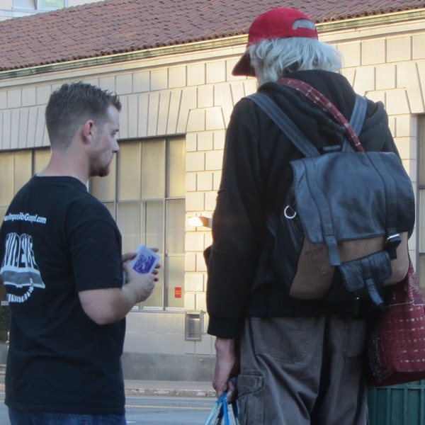 Eddie witnesses to man in Berkeley